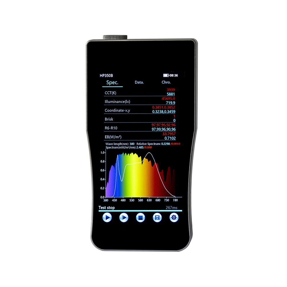 Spectroscope Handheld - HP350B Handgehaltenes Blaulicht-Spektroskopisches Instrument, Spektralbeleuchtungsstärkemessgerät, Spektrometer,